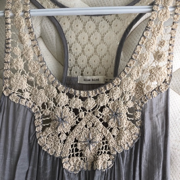 Blue Bird Purple/Grey Semi-Sheer Dress - Picture 2 of 4